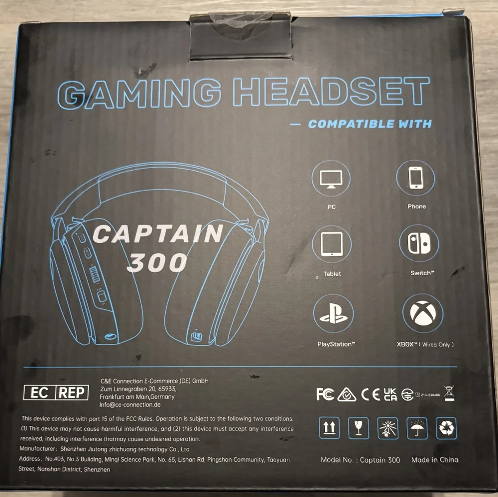 Gtheos Captain 300 Gaming Headset - Black and Blue NEW IN BOX